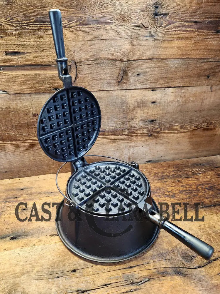 Gorgeous Original Complete Favorite Piqua Tall Base Waffle Iron. Est 1920’S And Makes Crispy