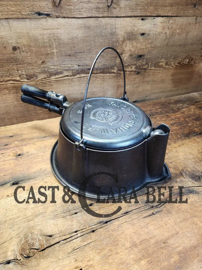 Gorgeous Original Complete Favorite Piqua Tall Base Waffle Iron. Est 1920’S And Makes Crispy