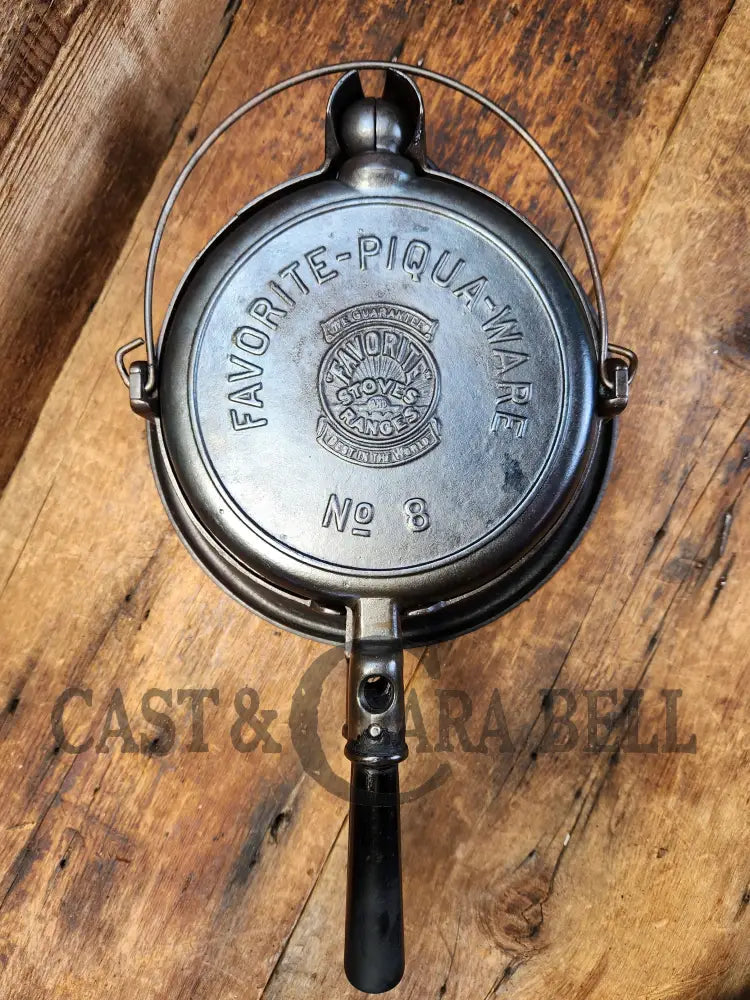 Gorgeous Original Complete Favorite Piqua Tall Base Waffle Iron. Est 1920’S And Makes Crispy