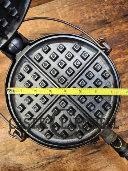 Gorgeous Original Complete Favorite Piqua Tall Base Waffle Iron. Est 1920’S And Makes Crispy