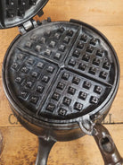 Gorgeous original complete Favorite Piqua tall base waffle iron. Hard to Find Est 1920’s and makes crispy waffles!