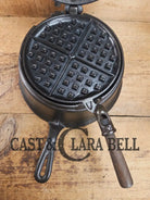 Gorgeous original complete Favorite Piqua tall base waffle iron. Hard to Find Est 1920’s and makes crispy waffles!