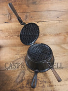 Gorgeous original complete Favorite Piqua tall base waffle iron. Hard to Find Est 1920’s and makes crispy waffles!