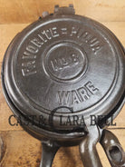 Gorgeous original complete Favorite Piqua tall base waffle iron. Hard to Find Est 1920’s and makes crispy waffles!