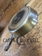 Gorgeous Patina! Unique early 1910’s Griswold #8 Cast Iron Skillet Large Slant Logo ’Erie,’ 704 L. Great conversation