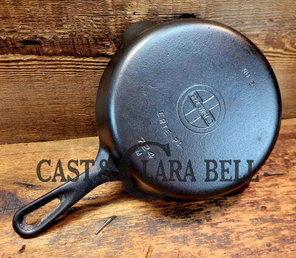 Gorgeous Swirls! Griswold No. 5 Cast Iron Skillet With Small Block Logo And Smooth Bottom 724 M