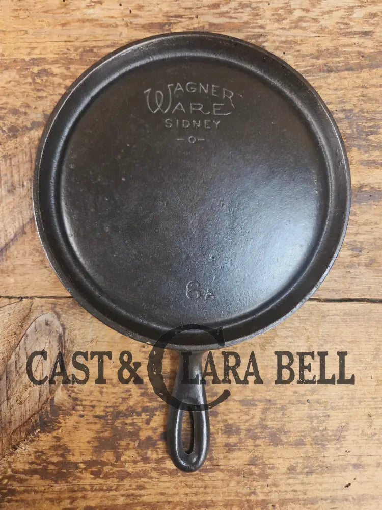 Gorgeous Swirls! Tougher to find 1920’s Wagner Ware #6-A Cast Iron Round Griddle 6A Griddle
