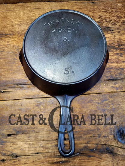 Gorgeous Unique And Hard To Find! Early 1900’S Wagner Ware #5 Arc Straight Logo Cast Iron Saute