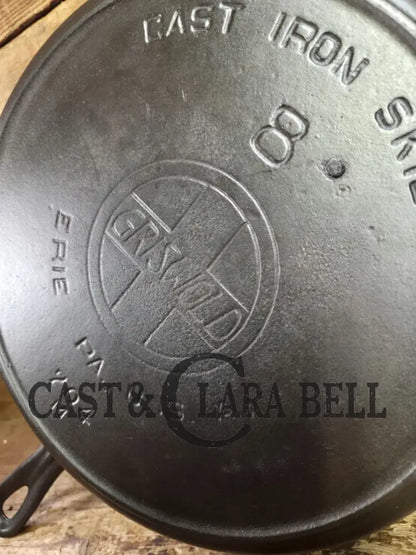 Gorgeous!! Very early 1910’s Griswold #8 Skillet with Heat Ring and Large Slant Logo ’Erie PA USA,’ 701 Skillet
