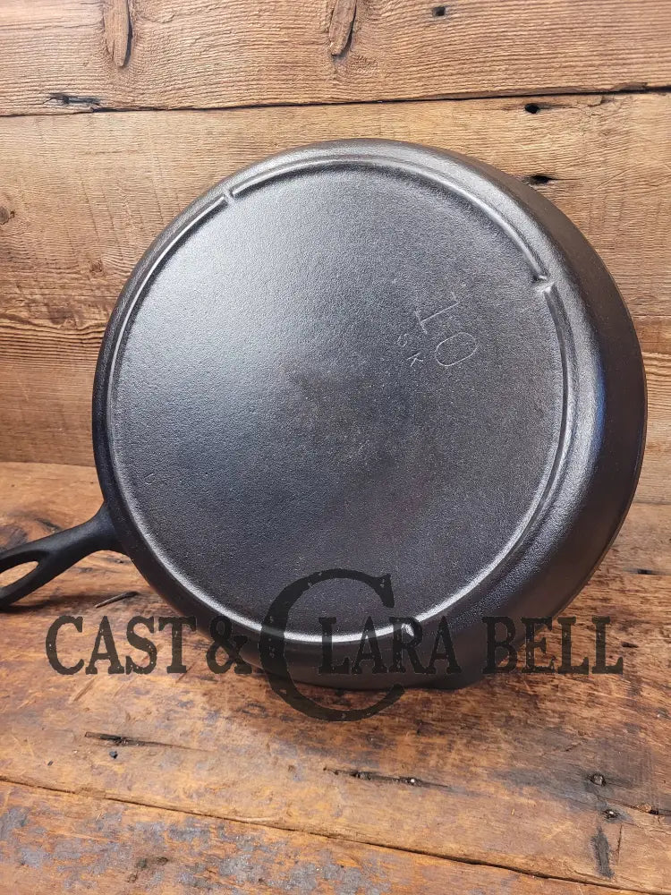 Great Bacon Skillet! Vintage Lodge #10 Cast Iron Skillet With Heat Ring Sk (1960S - 90S)