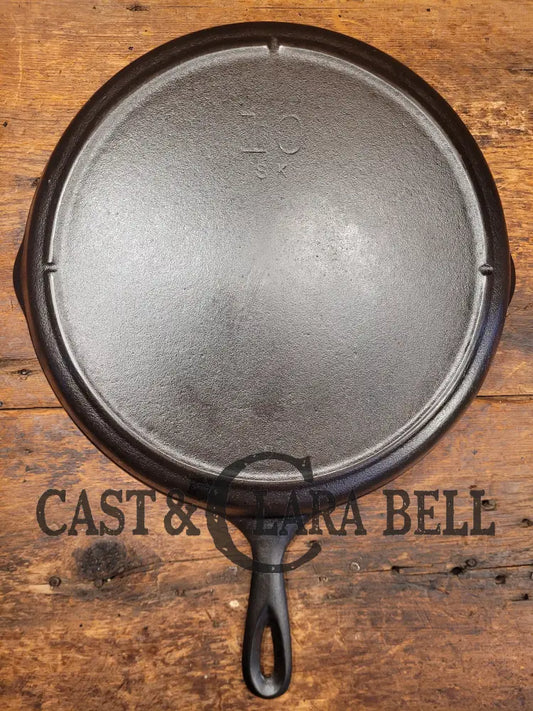 Great Bacon Skillet! Vintage Lodge #10 Cast Iron Skillet With Heat Ring Sk (1960S - 90S)