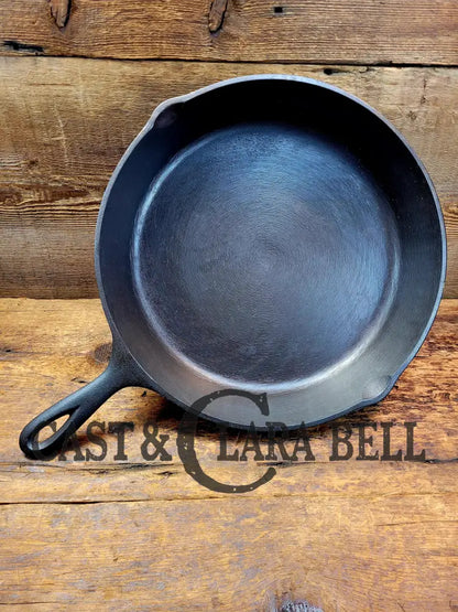 Great Bacon Skillet! Vintage Lodge #10 Cast Iron Skillet With Heat Ring Sk (1960’S Era)