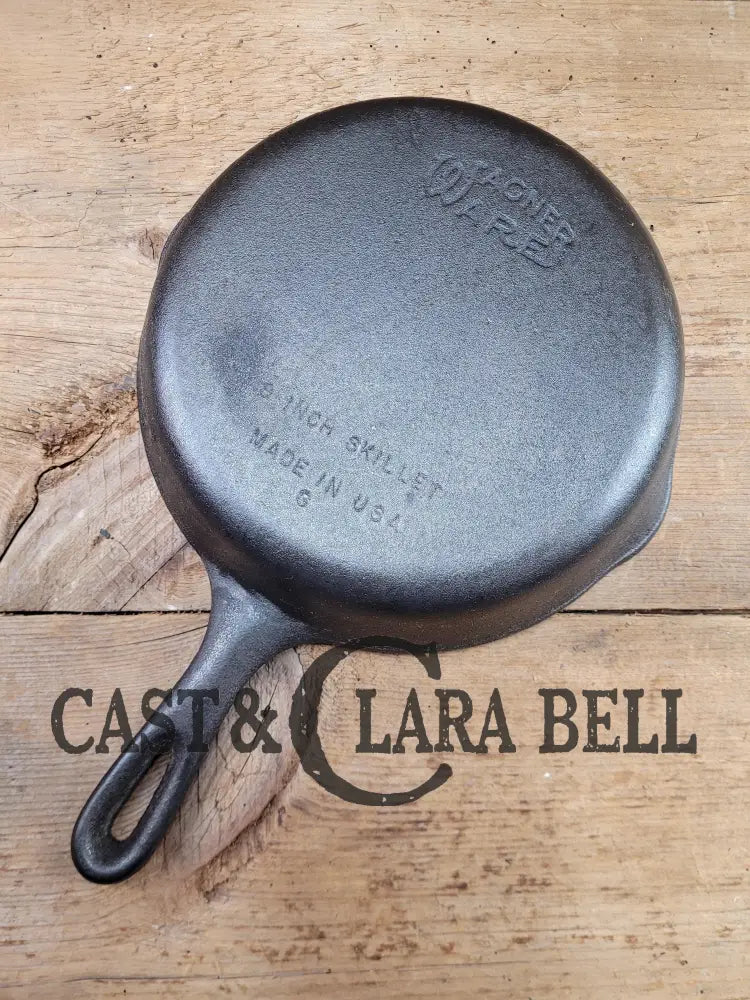 Great Daily User! 1950’S Wagner Ware #6 Skillet With Smooth Bottom And Stylized Logo. Perfect For