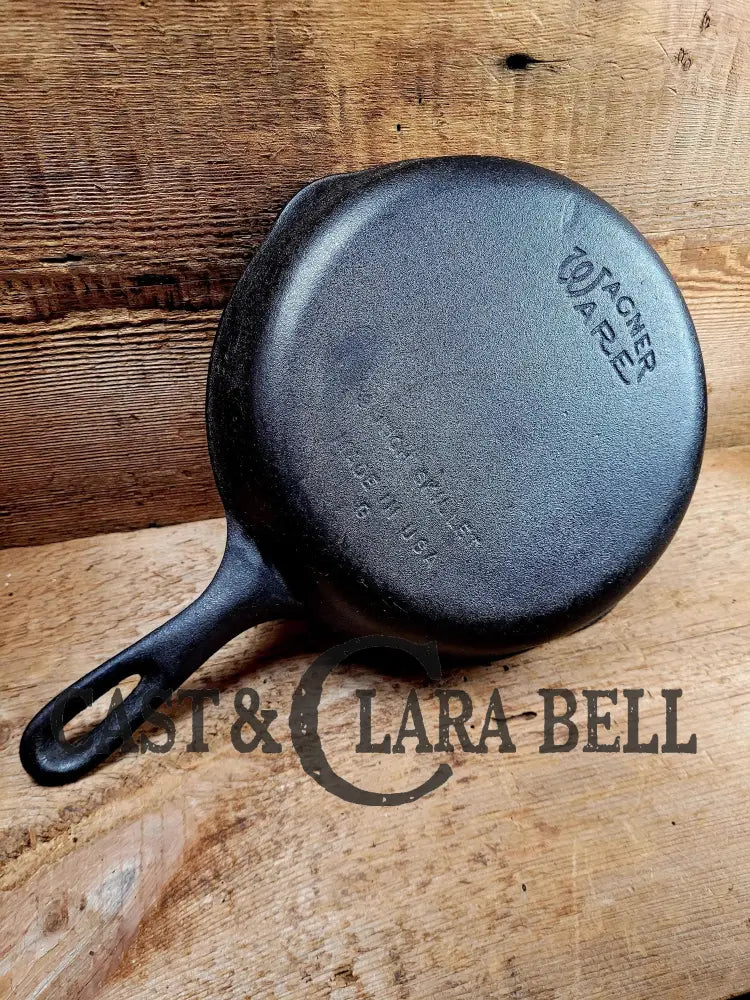 Great Daily User! 1950’S Wagner Ware #6 Skillet With Smooth Bottom And Stylized Logo. Perfect For