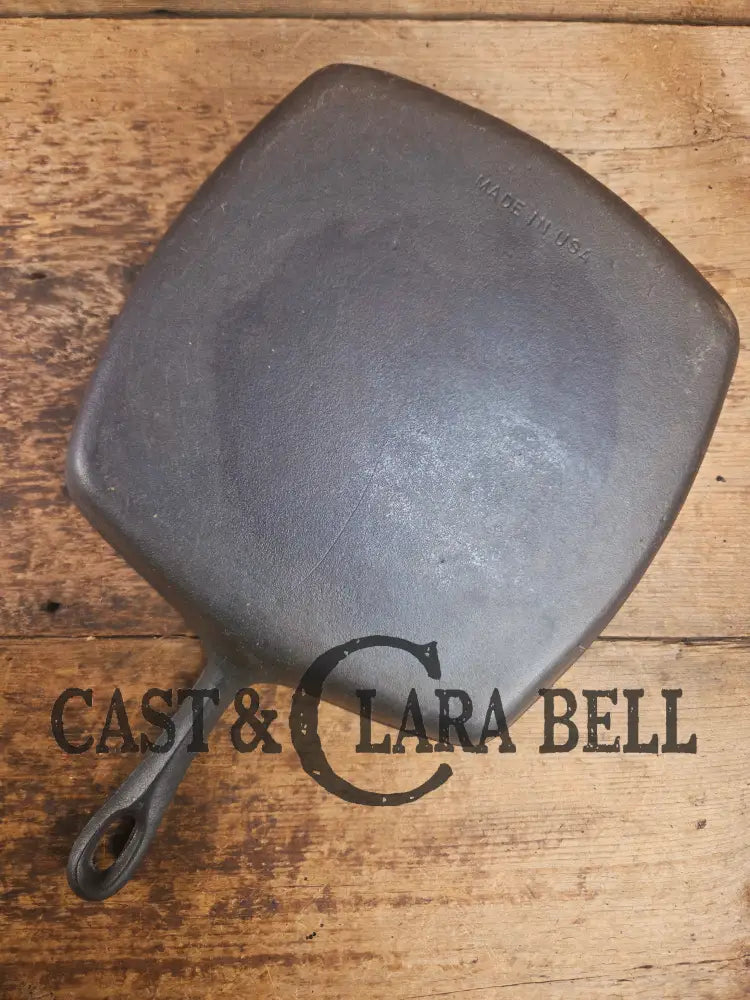 Great daily workhorse! 1950’s era Birmingham (BSR) Stove & Range cast iron square fryer skillet Skillet