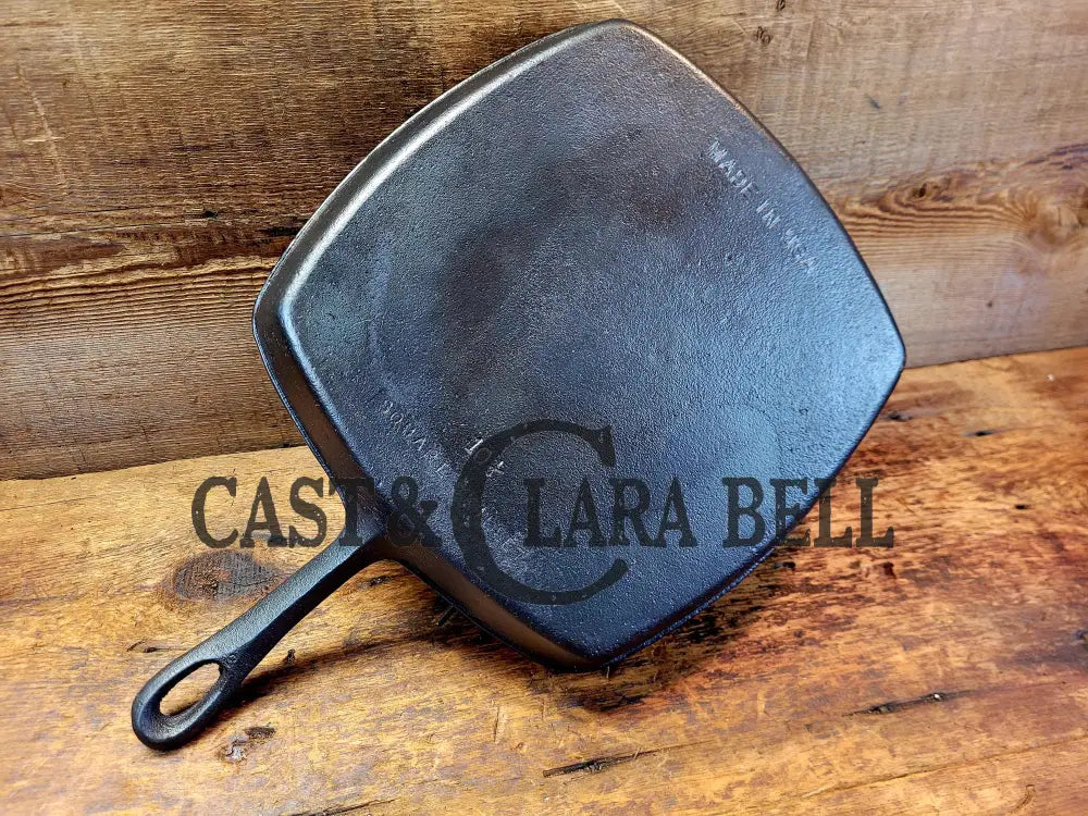 Great Daily Workhorse! 1950’S Era Birmingham (Bsr) Stove & Range Cast Iron Square Fryer Skillet.