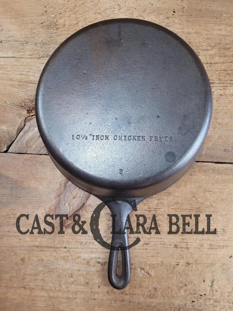 Great First Pan! 1940’S Wagner #8 Cast Iron Deep Skillet 10 1/2 Inch Skillet. Chicken Fryer