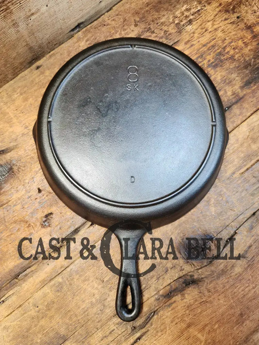 Great First Skillet! 1960’S Era Lodge #8 Cast Iron Skillet Sk With 3 Notch Heat Ring