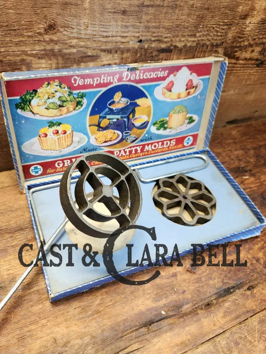 Great Gift Idea!! 1920’S Griswold Patty Molds In Original Box! Bakeware