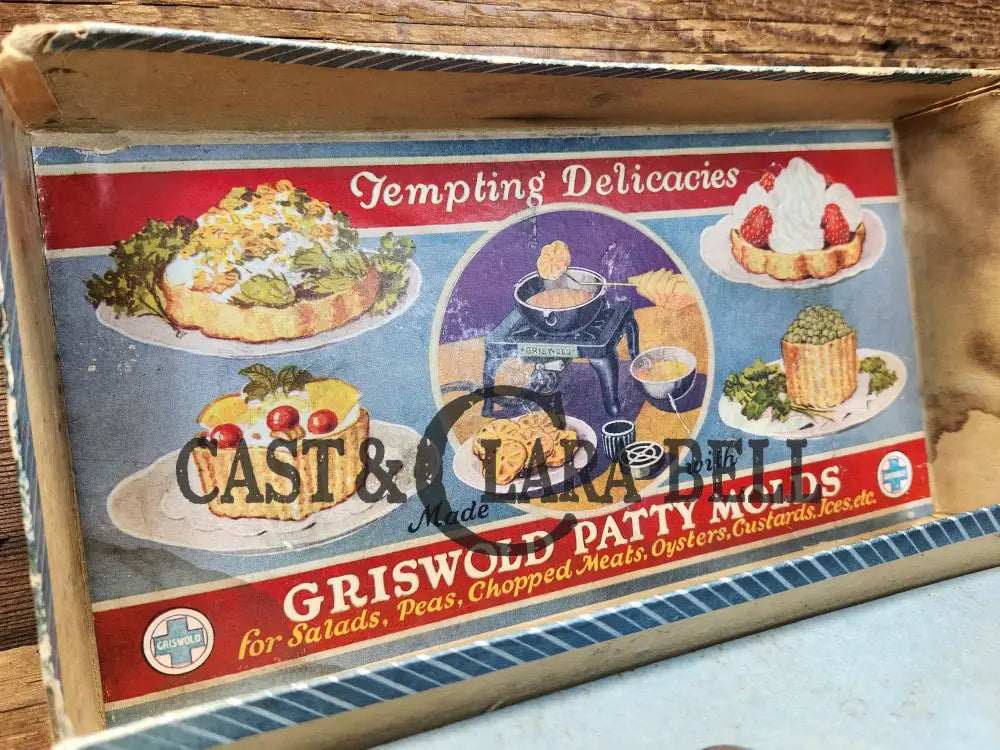 Great Gift Idea!! 1920’S Griswold Patty Molds In Original Box! Bakeware