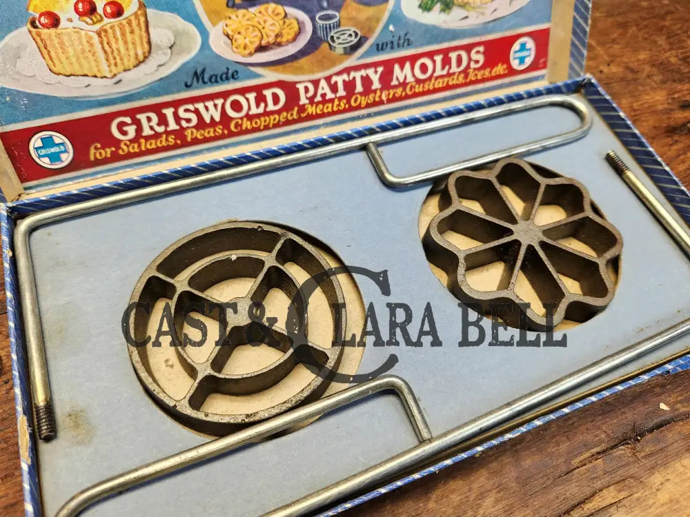 Great Gift Idea!! 1920’S Griswold Patty Molds In Original Box! Bakeware