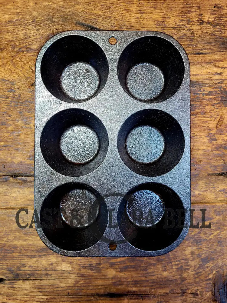 Great Gift Idea!! Mid Century Lodge No. 18 Popover Or Muffin Pan 6 Cup Gem Pan. Makes Great