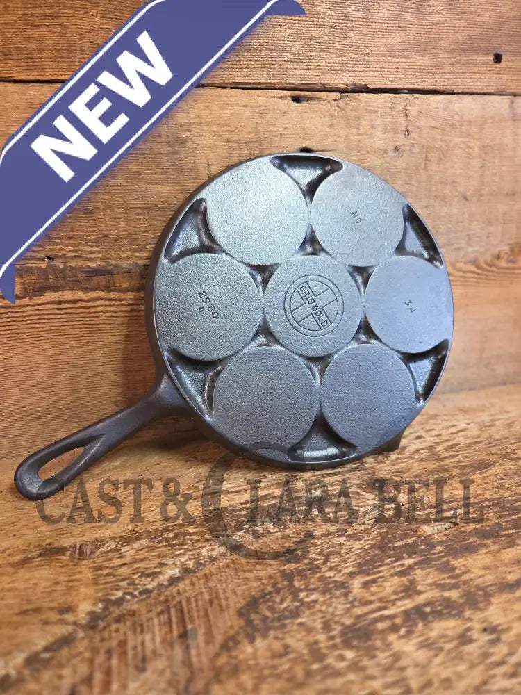 GREAT gift idea! Wagner made Griswold No. 34 Cast Iron Plett Pan with Block Logo 2980 A - Skillet