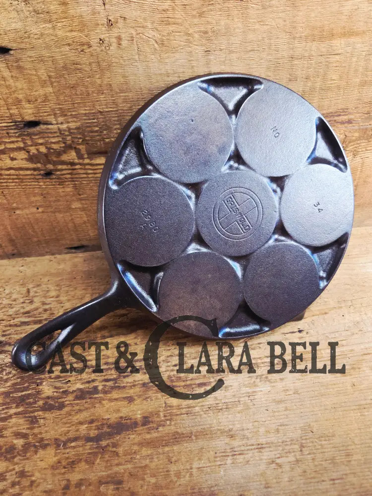 GREAT gift idea! Wagner made Griswold No. 34 Cast Iron Plett Pan with Block Logo 2980 A Skillet