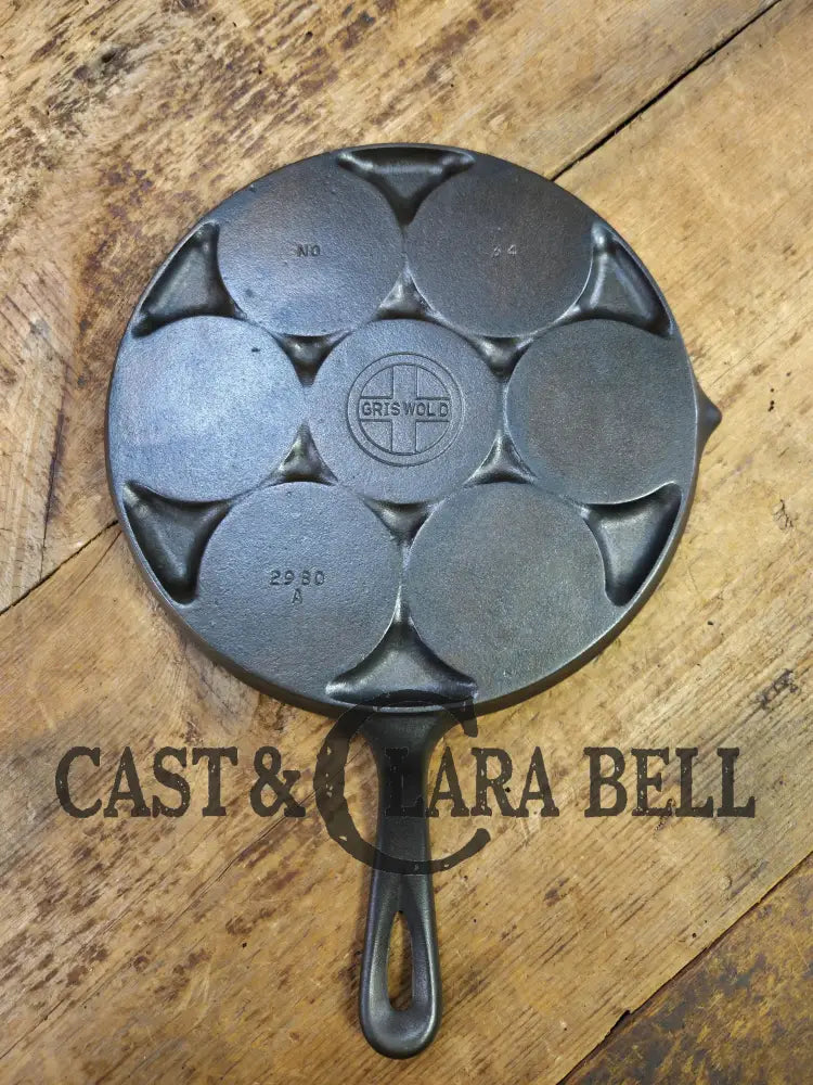 GREAT gift idea! Wagner made Griswold No. 34 Cast Iron Plett Pan with Block Logo 2980 A