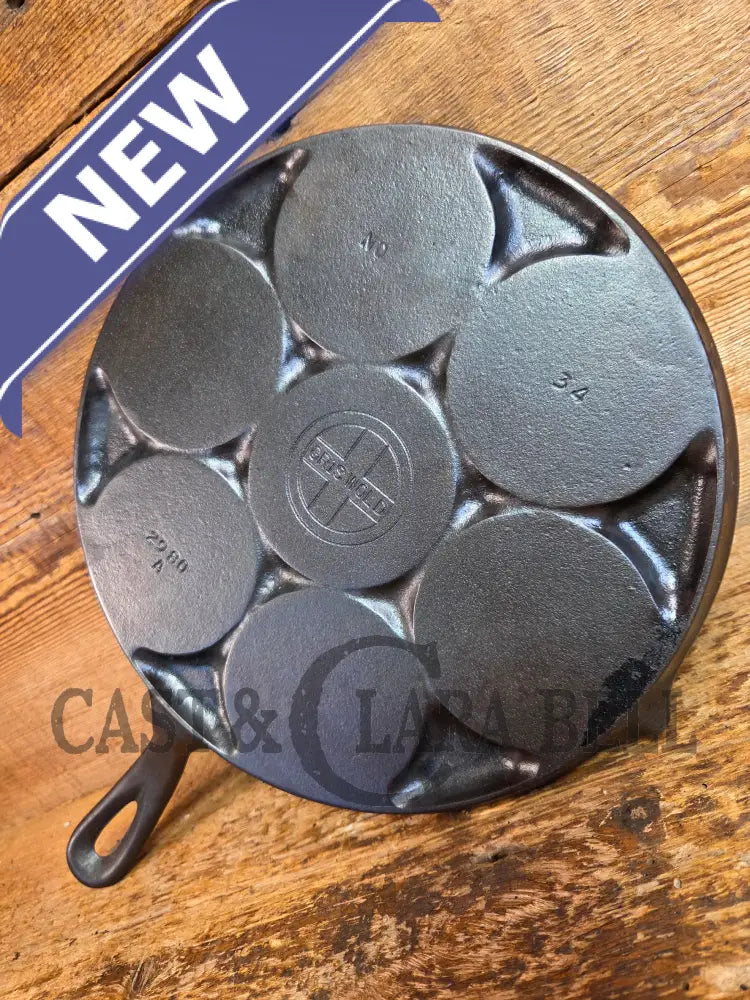 GREAT gift idea! Wagner made Griswold No. 34 Cast Iron Plett Pan with Block Logo 2980 A - Skillet