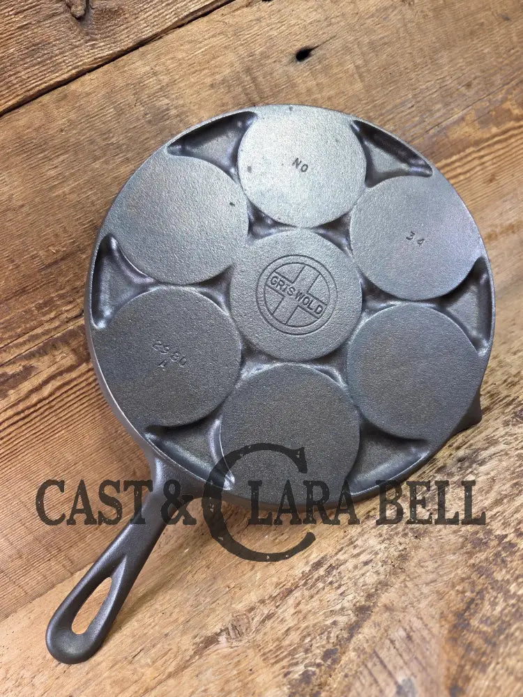 GREAT gift idea! Wagner made Griswold No. 34 Cast Iron Plett Pan with Block Logo 2980 A