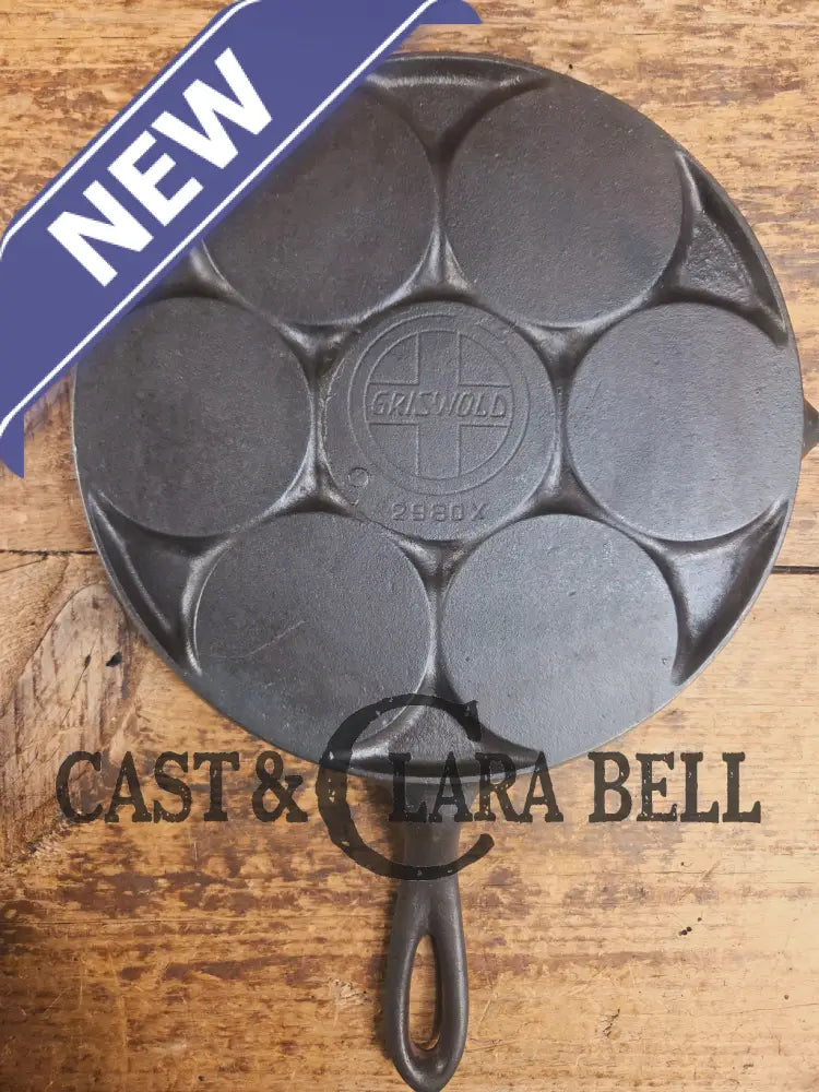 GREAT gift idea! Wagner made Griswold No. 34 Cast Iron Plett Pan with Block Logo 2980 Skillet