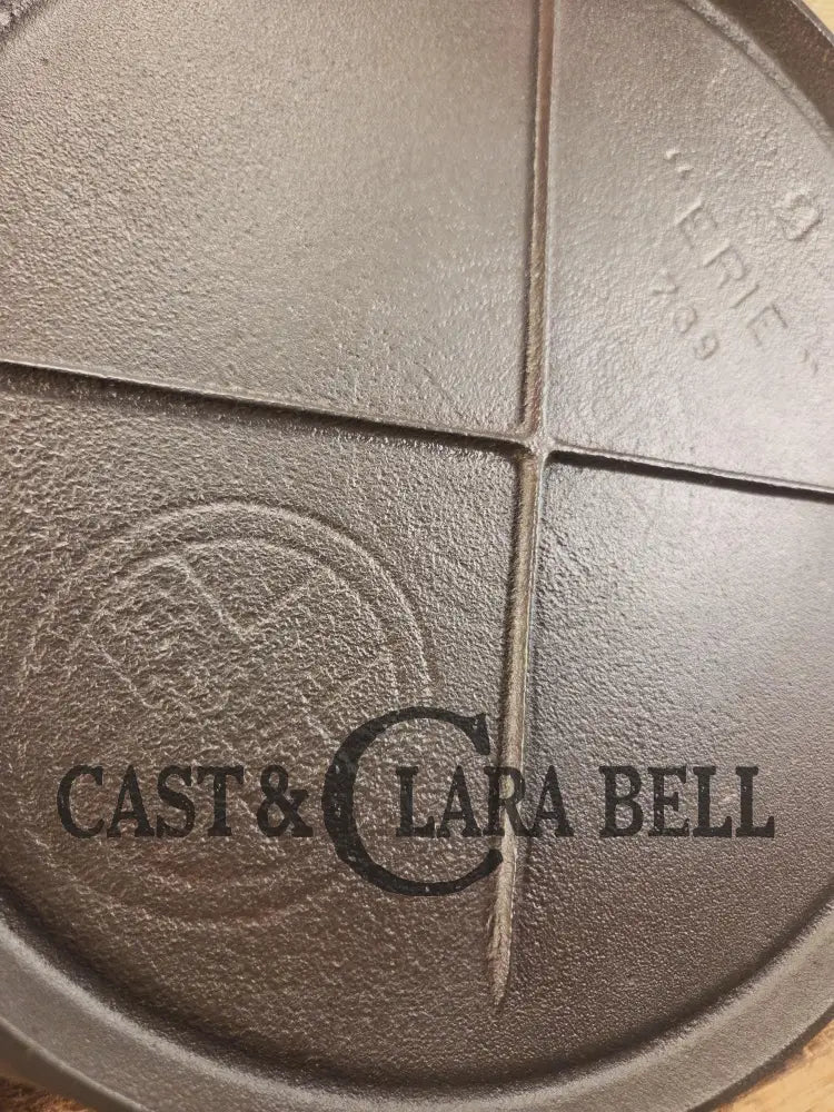 Great price! 1920’s Griswold #9 Round Griddle with Block Logo ERIE 739 sulfur pitting on bottom GORGEOUS on top!