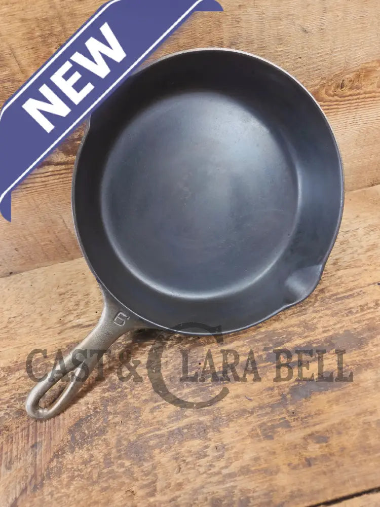 Griswold #6 Skillet with Duo-Chrome finish Large Block Logo and Smooth Bottom 699 D - Skillet