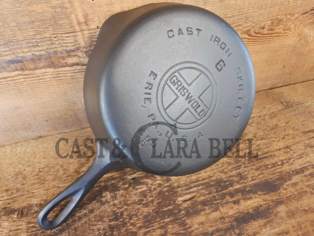 1920’s Griswold #6 Skillet with Large Block Logo and Smooth Bottom 699 D - Skillet