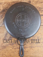 Griswold #7 Skillet with Large Block Logo and Smooth Bottom 701 D Flat Handle - Skillet
