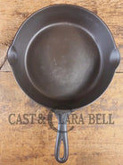 Griswold #7 Skillet with Large Block Logo and Smooth Bottom 701 D Flat Handle - Skillet