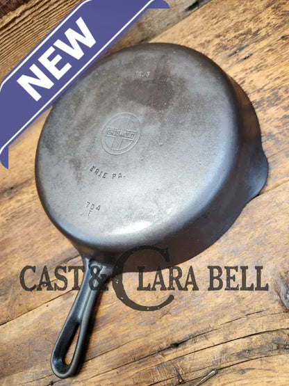 Griswold #8 Cast Iron Skillet Small Block Groove Handle 704 F