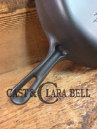 Griswold #8 Cast Iron Skillet Small Block Groove Handle 704 F Skillet