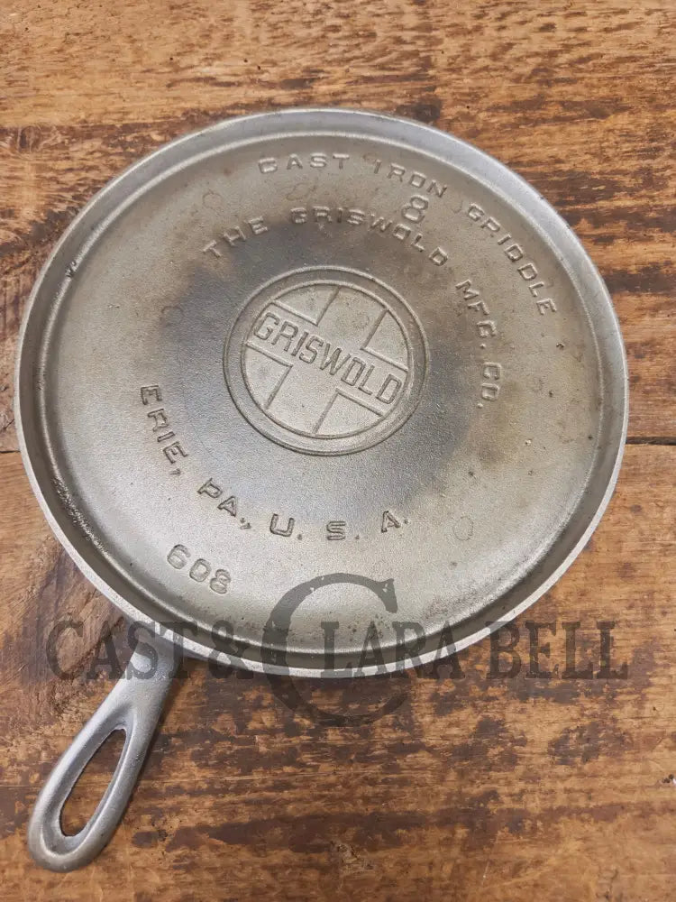 1920’s Griswold #8 Round Griddle with Chrome Finish 608 - Griddle