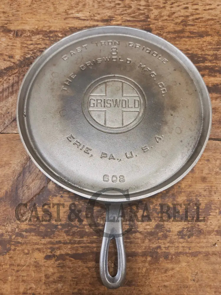1920’s Griswold #8 Round Griddle with Chrome Finish 608 - Griddle