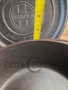 Griswold #8 Tite-Top Cast Iron Dutch Oven with Large Block Logo 833 A and Lid with Slant Logo A 2551 Dutch Ovens