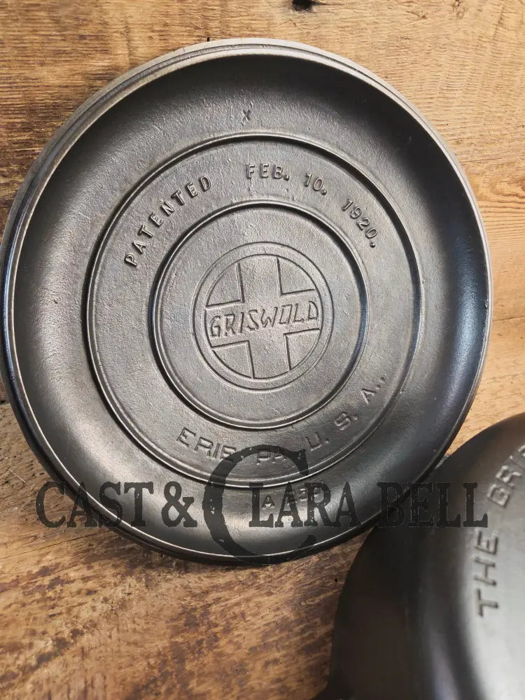 Griswold #8 Tite-Top Cast Iron Dutch Oven with Large Block Logo 833 A and Lid with Slant Logo A 2551 Dutch Ovens