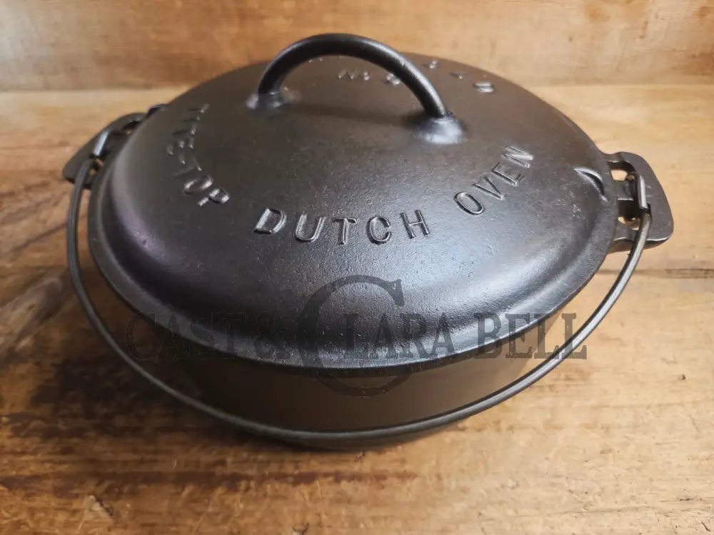 Griswold #8 Tite-Top Cast Iron Dutch Oven with Large Block Logo 833 A and Lid with Slant Logo A 2551 Dutch Ovens