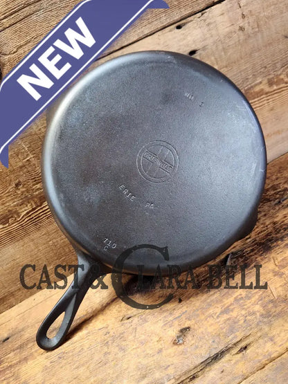 Griswold #9 Cast Iron Skillet With Small Block Logo 710 C. Sits Flat!