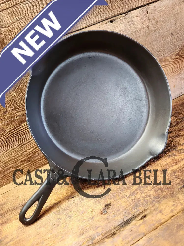 Griswold #9 Cast Iron Skillet With Small Block Logo 710 C. Sits Flat!