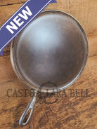Griswold #9 Round Griddle with Large Block Logo 609. Cool Patina from bottom nickel finish - Griddle