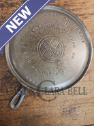 Griswold #9 Round Griddle with Large Block Logo 609. Cool Patina from bottom nickel finish - Griddle