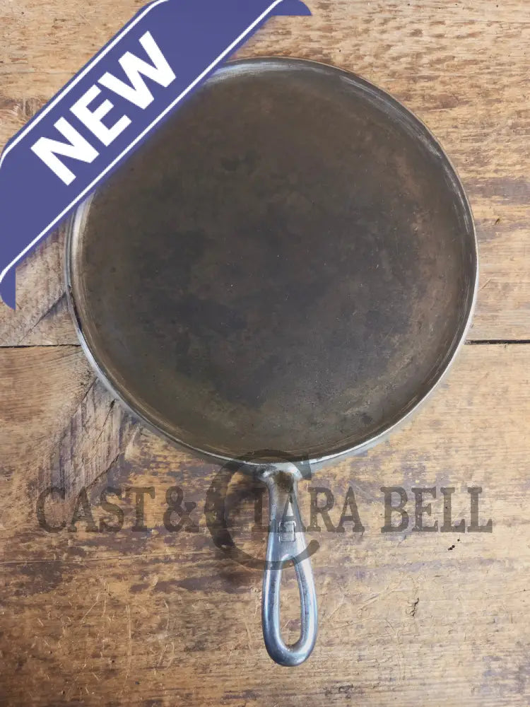 Griswold #9 Round Griddle with Large Block Logo 609. Cool Patina from bottom nickel finish - Griddle