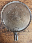 Griswold #9 Round Griddle with Large Block Logo 609. Cool Patina from bottom nickel finish - Griddle